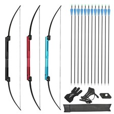 55 Inch Archery Folding Bow And Arrows Set 55LB Aluminum Alloy Riser Recurve Bow
