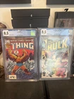 New ListingCgc Graded Comics Lot Of 2 Thing 1 1983 Incredible Hulk 304 1985 8.5
