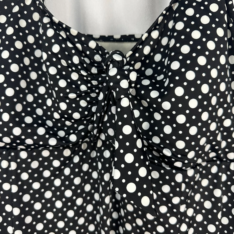 Croft&Barrow Black White Polka Dot Swim Dress Tankini Plus Size 20W - Image 2 of 4