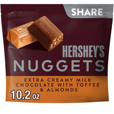 HERSHEY'S NUGGETS Extra Creamy Milk Chocolate Candy with Toffee and Almonds