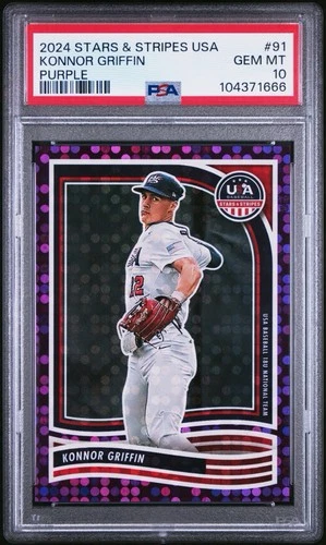 2024 Stars & Stripes USA Konnor Griffin Purple /99 PSA 10 Gem Mint Rookie Pop 2