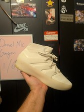 Size 12.5 - Fear of God Athletics x adidas I BASKETBALL triple white