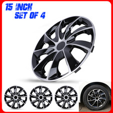 15 Inch Universal Wheel Covers Hubcaps Set Of 4 Snap-on Fit Cars Trucks Suvs