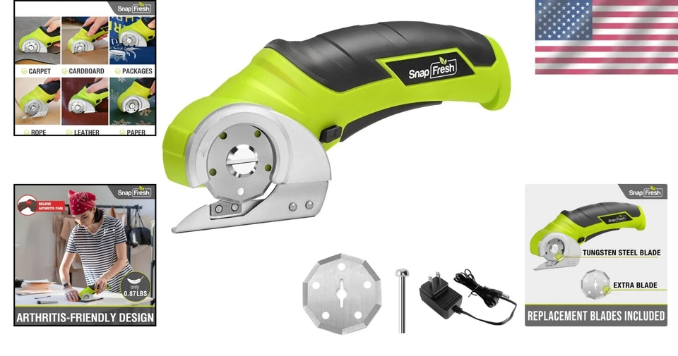 Green Electric Cutter with Replacement Blade - Image 2 of 4