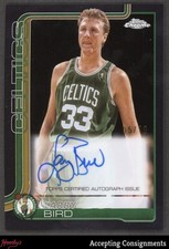 2025-26 Topps Chrome Autographs Black Refractors Larry Bird AUTO 05/10 CELTICS