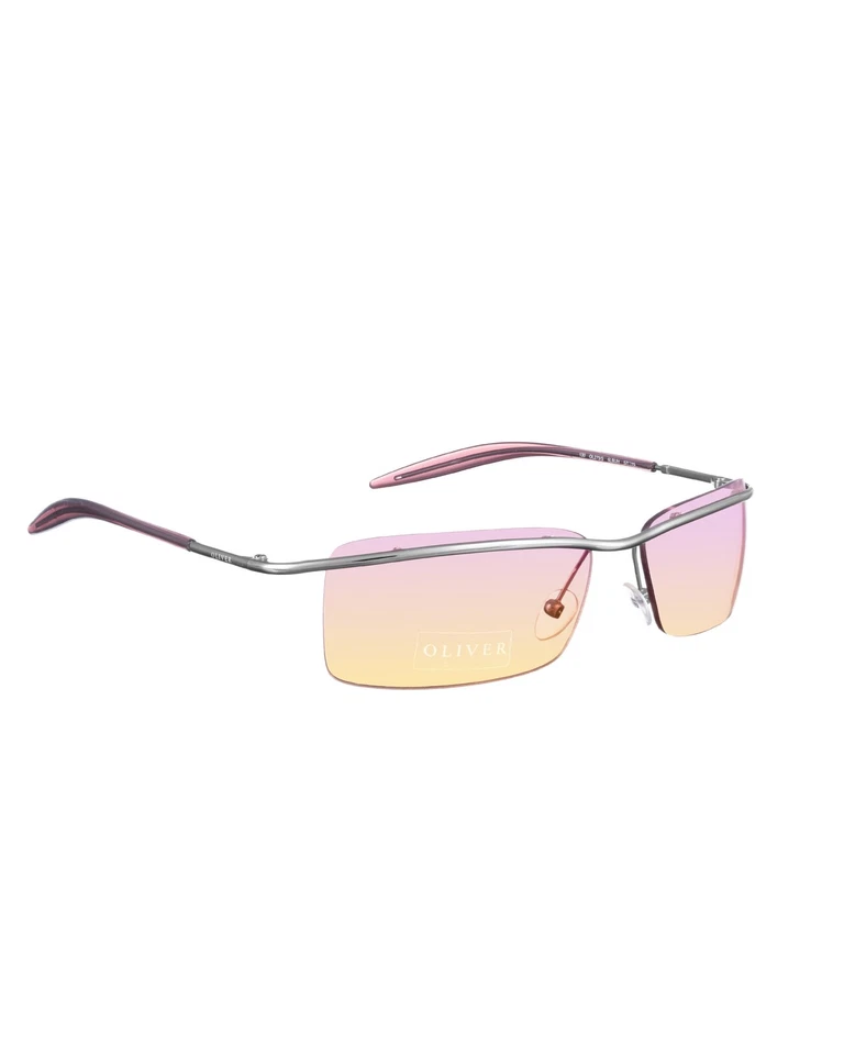 Gafas de sol Oliver by Valentino años 00 rosa y amarillo transparentes ORIGINAL NUEVAS Foto 2 de 3