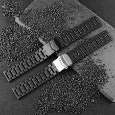 Carbon Fiber Watch Strap for Luminox 3051 8800 23mm Black Plastic Steel Buckle