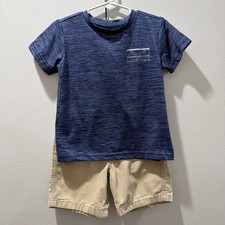 3T Boys Bundle - Blue Crown  Ivy Shirt w/Khaki Garanimals Shorts