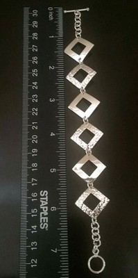 Erick's Sterlingsilber quadratisches Gliederarmband 7,5 Zoll lange Taxco.925