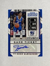 Ty-Shon Alexander RC Auto Contenders Draft Picks Game Ticket Red #109 Creighton