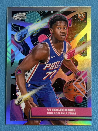 Vj Edgecombe 2025-26 Topps Cosmic Chrome Refractor RC 76ers #35