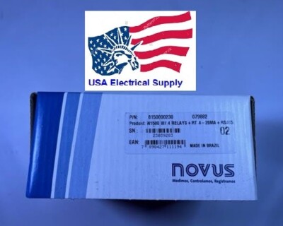 8150000230. Novus Digital Panel Meter N1500 With 4 Relay + RT 4-200MA+RS 485