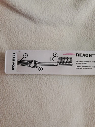 Vintage 80s Reach Plus Toothbrush Long Head RARE NEON. MEXICO - Picture 7 of 8