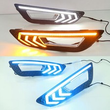 2015 2016 For Ford Focus Drl Led Daytime Driving Running Light Fog Lamp W Turn
