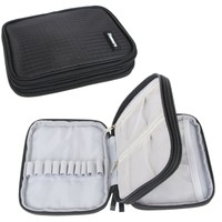 Damero Crochet Hook Case Organizer Zipper Bag With Web Pockets Black Damero Crochet Hook Case Organizer Zipper Bag With Web Pockets Black