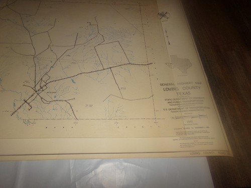 Lot 6 Vintage Texas highway map Jeff David Fort Davis Pecos Loving Brewster Co - Picture 6 of 19