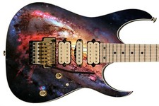 Guitar Skin Axe Wrap Re-skin - Nebula 1 Space Burst Red 763
