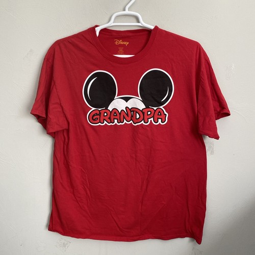 Disney Grandpa Mickie Mouse XL Red Short Sleeves Disney World Vacation - Picture 3 of 8