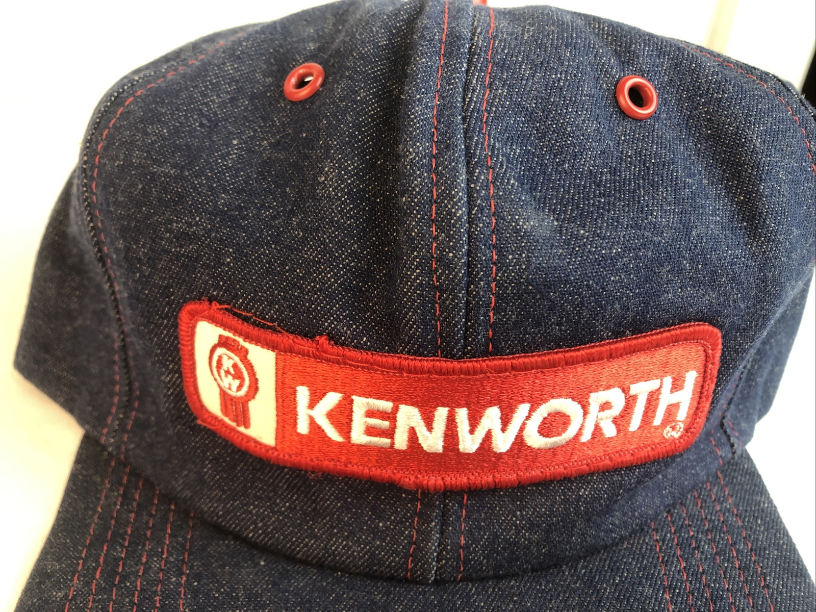 Vintage Snap Back Patch Front Kenworth Denim Truc… - image 10