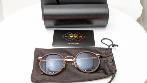 Randolph PI009 P3 Round 22K Rose Gold Cape Sand Unisex Sunglasses Fusion 51mm - Bild 9 von 10