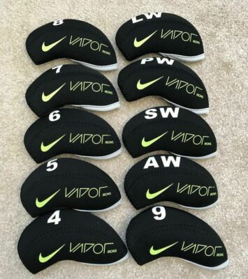 10Pcs Quality Black/Green Nike Vapor Golf Neoprene Golf Iron