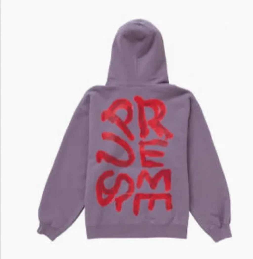 Sweat à capuche Supreme Paint violet poussiéreux neuf avec étiquette