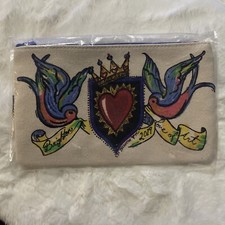 Brighton 2019 Love of Art Canvas Case Cosmetic Toiletries Clutch Tattoo Birds