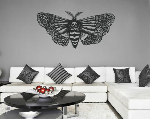 ik1124 Wall Decal Sticker death's-head moth butterfly bedroom - Afbeelding 1 van 9