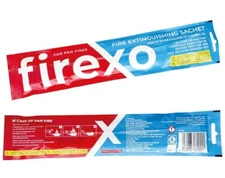 5 Pack Firexo Emergency Fire Extinguisher Satchet for Oil & Grease Kitchen Fire