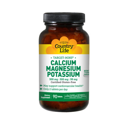 Cal-Mag-Potassium Target-Mins  90 Tabs By Country Life