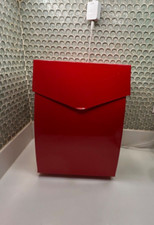 Red Metal Flip Lid Hanging Mailbox with Hardw...