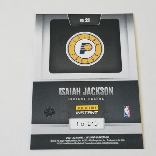 2021-22 Panini Instant NBA RPS First Look #21 Isaiah Jackson Pacers - Picture 2 of 2