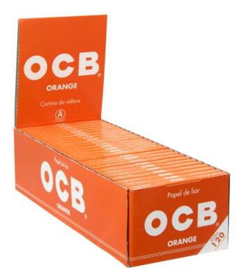 1 Display OCB Orange SW doppelt kurz Zigarettenpapier 25 Heftchen Single Wide