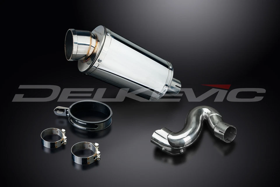 Aprilia Tuono V4 R V4R 2011-2013 Slip On 9" Oval Stainless Exhaust Muffler Kit - Image 3 of 4