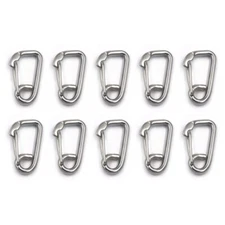 304 Stainless Steel Carabiner Clips Snap Spring Hook Karabiner Carabina Keyring