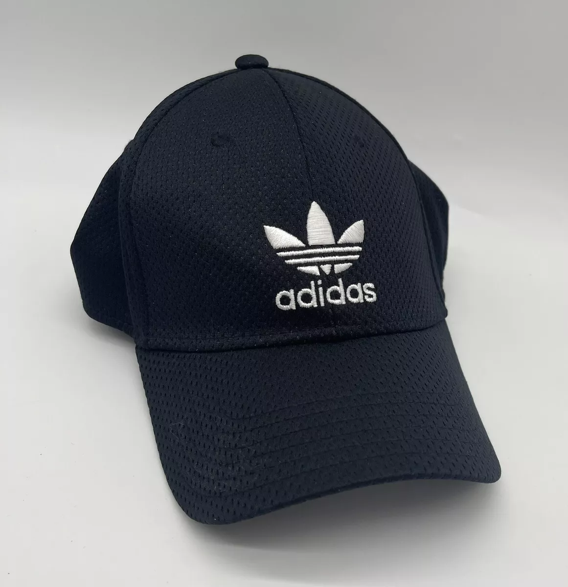 Mens ADIDAS Originals Zig Stretch Fit Black Baseball Cap, Hat Size Mens ADIDAS Originals Zig Stretch Fit Black Baseball Cap, Hat Size