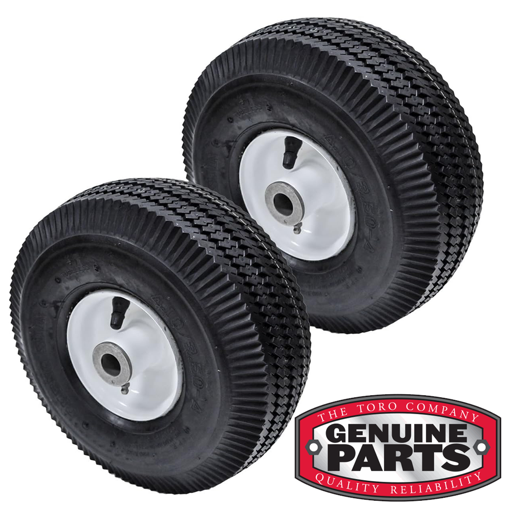 Genuine OEM Toro 105-3471 Front Wheel and Tire Assembly - 2 PACK