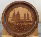  Intricately Carved  12" Wooden decorative plate  Cathedral City, Naumburg-Salle