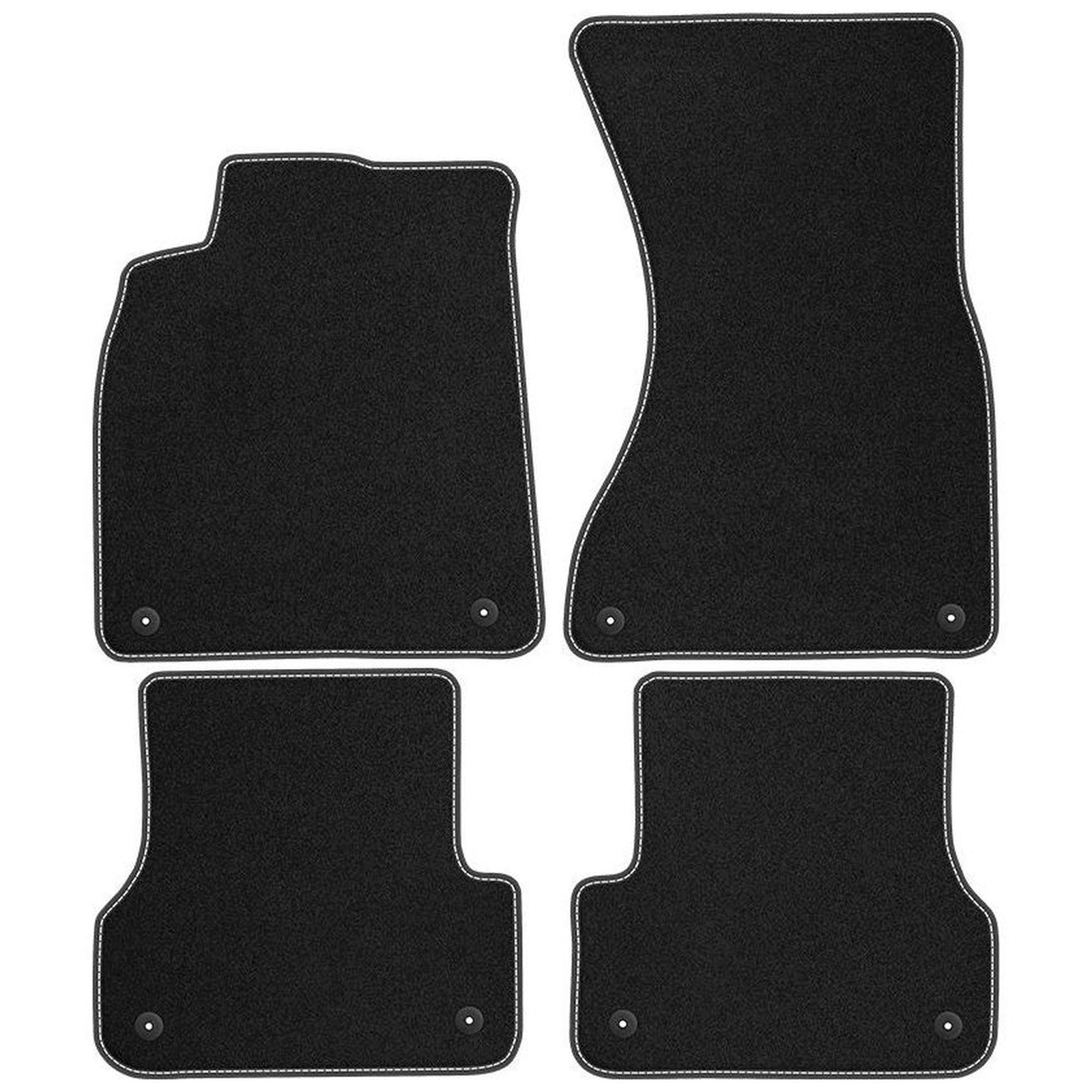 Tapis de sol Audi A7 4G velours blanc mat contre usure moquette origine