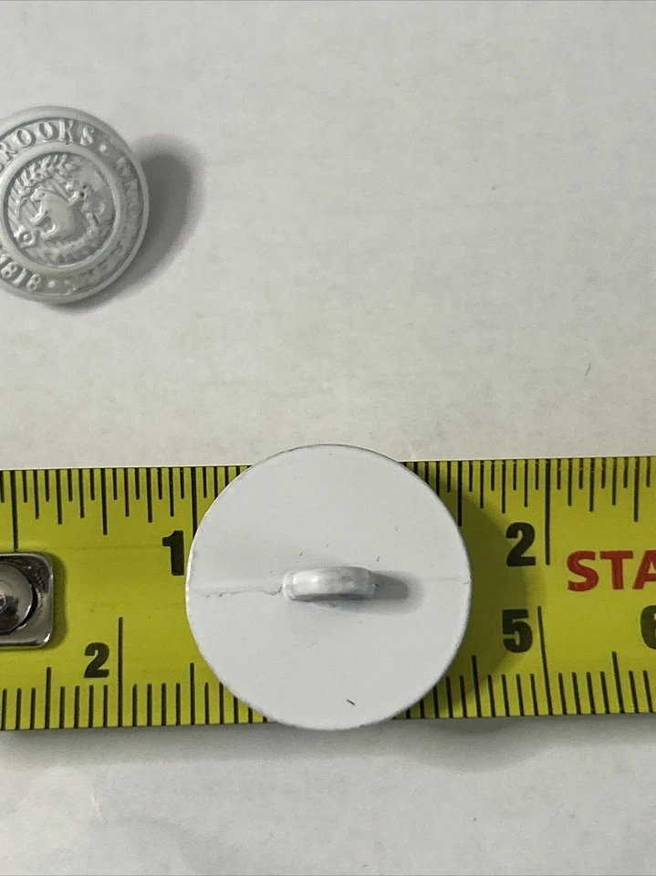 BROOKS BROTHERS BB White WATERBURY Blazer Replacement 3 Buttons 15/20/25MM - Image 4 of 4