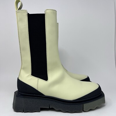 OFF-WHITE Women's Calf Chelsea Boots Size 40 EU / 10 US Black Neutral