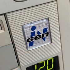 INGEN Jurassic Park 386 486 Computer Case Badge DOMED Sticker Retro PC 1x1