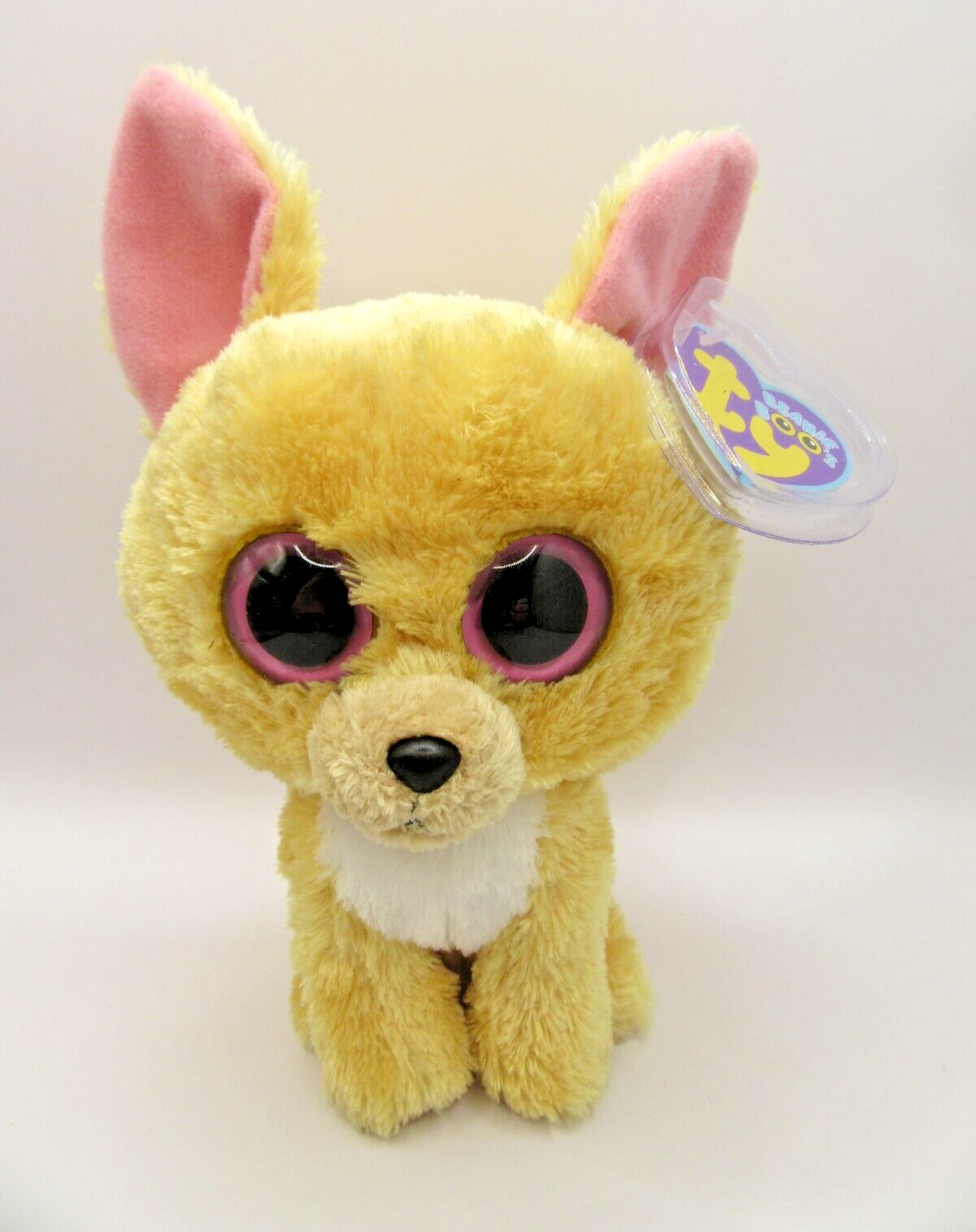 TY BEANIE BABY BOO'S - NACHO - CHIHUAHUA DOG - MAUVE TAG - MINT CONDITION