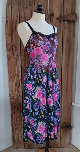 Vintage Federbett Intim Nachthemd Spitze und Nylon Damen Medium Sexy Dessous - Bild 3 von 11