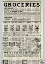 1917 PAPER AD 6 PG Canned Grocery Labels Commonwealth Consumers Fruit Cans