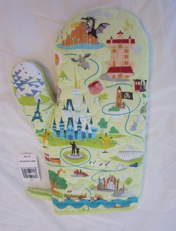 NWT Walt Disney World Parks Icons Attractions Oven Potholder Mitt