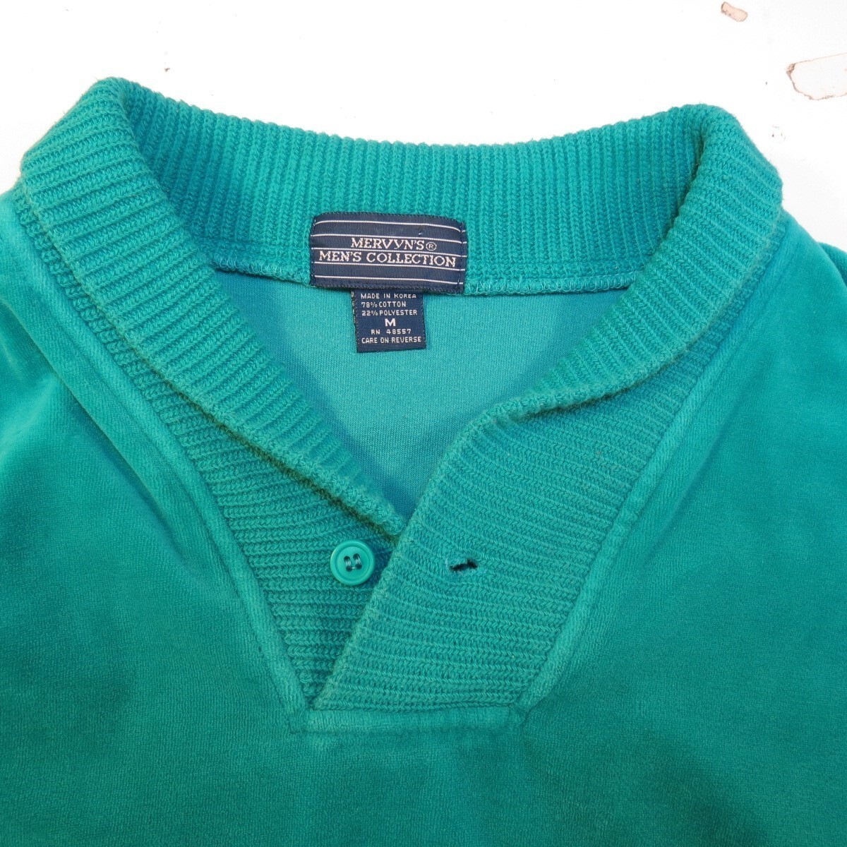 VINTAGE 1980s MERVYN'S MEN'S COLLECTION PULLOVER VELV… Gem