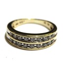 10k yellow gold .54ct I2 H diamond wedding anniversary ring band 3.7g 5.5 — photo 2