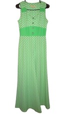 Vintage 70s Womens Jumpsuit JC PENNEY Green Wide Leg Bellbottom Zip Button Disco