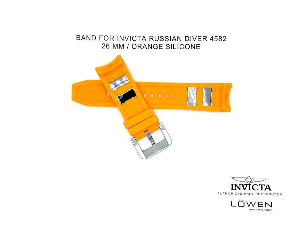 Подлинный Invicta Русский водолаза 4582 26 мм оранжевый ремешок для часов - Изображение 2 из 3